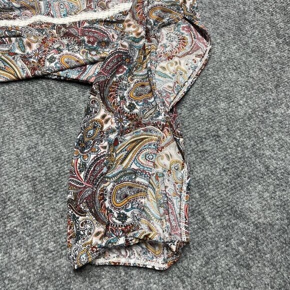 Per Seption Concept Dress Womens M Multicolor Paisley Fit & Flare Tassels - Picture 3 of 11